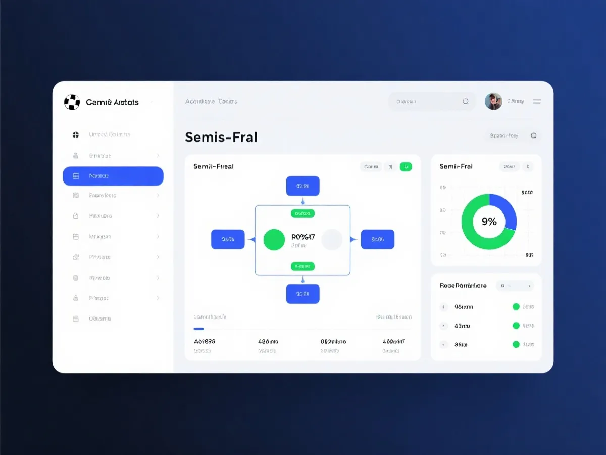 半决赛预测概率矩阵与对阵推演可视化示意图